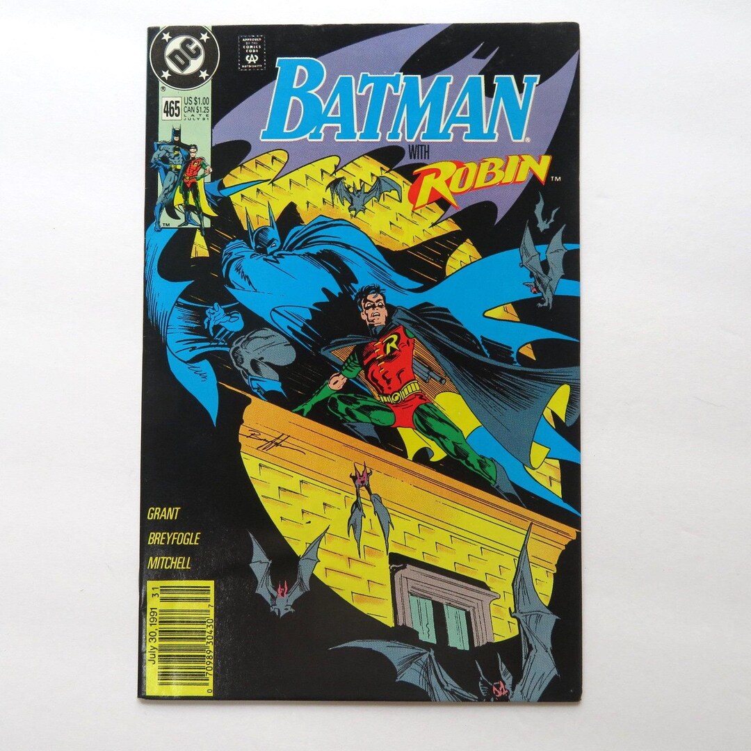 Batman Comic: #465 Batman & New Robin, Newssprint, DC (1991) NB - Etsy