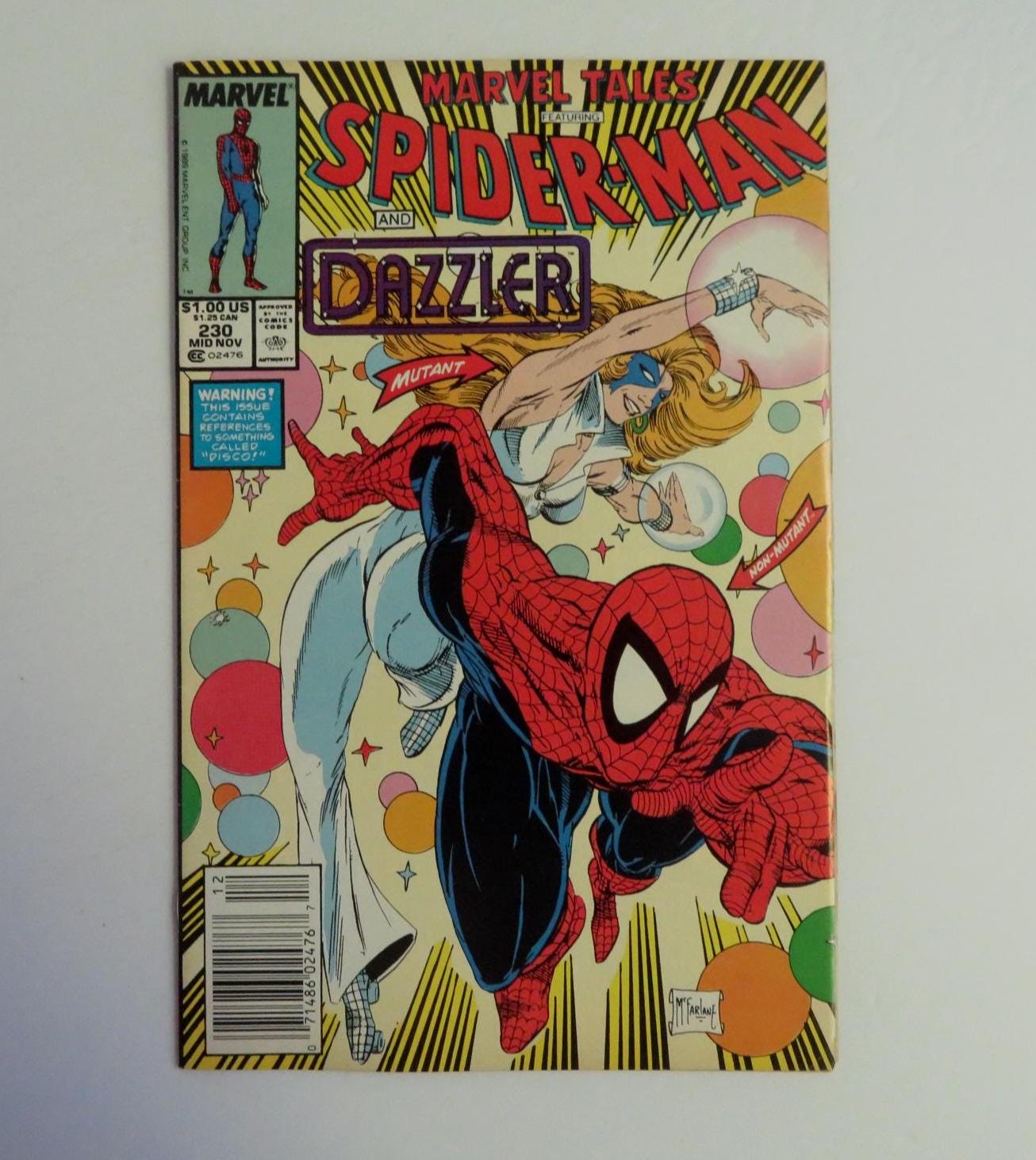 Spider-man Comic: #230 Newsstand, Dazzler, Reprint, Marvel (1989