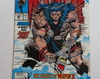 Wolverine Comic: #48 Jubilee, 1st app Kestrel, Marvel  (1991) WX