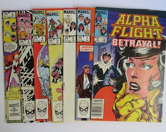 Alpha Flight Comic Lot: 1st app Master of World & Nemesis, #2-8 (1983) A3