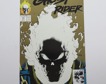 Ghost Rider 15 (1991) Segunda edición, portada variante que brilla en la oscuridad, Marvel BX