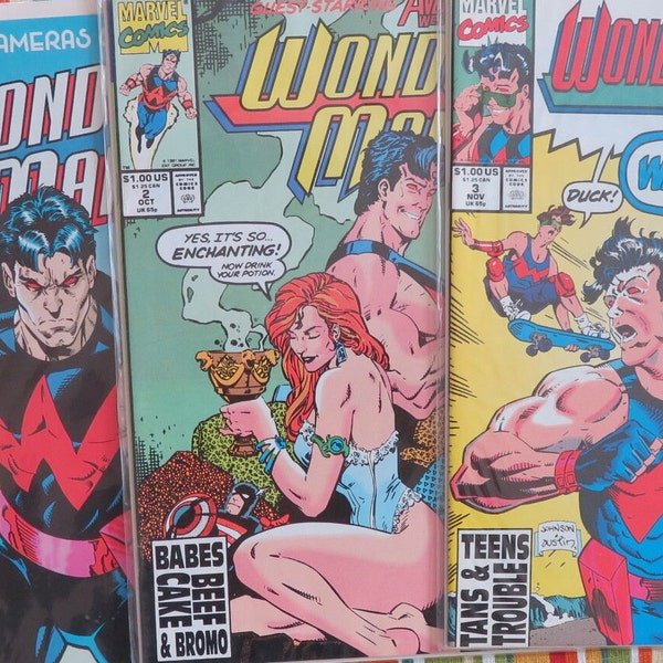 Wonder Man 1-3 (1991) 1st appearance Ginger Beach & Neal Saroyan Poster Marvel BX