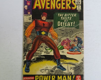 Avengers Comic: #21 Silver Age, 1st app Power Man Erik Josten & the Enchantress (1965) OT