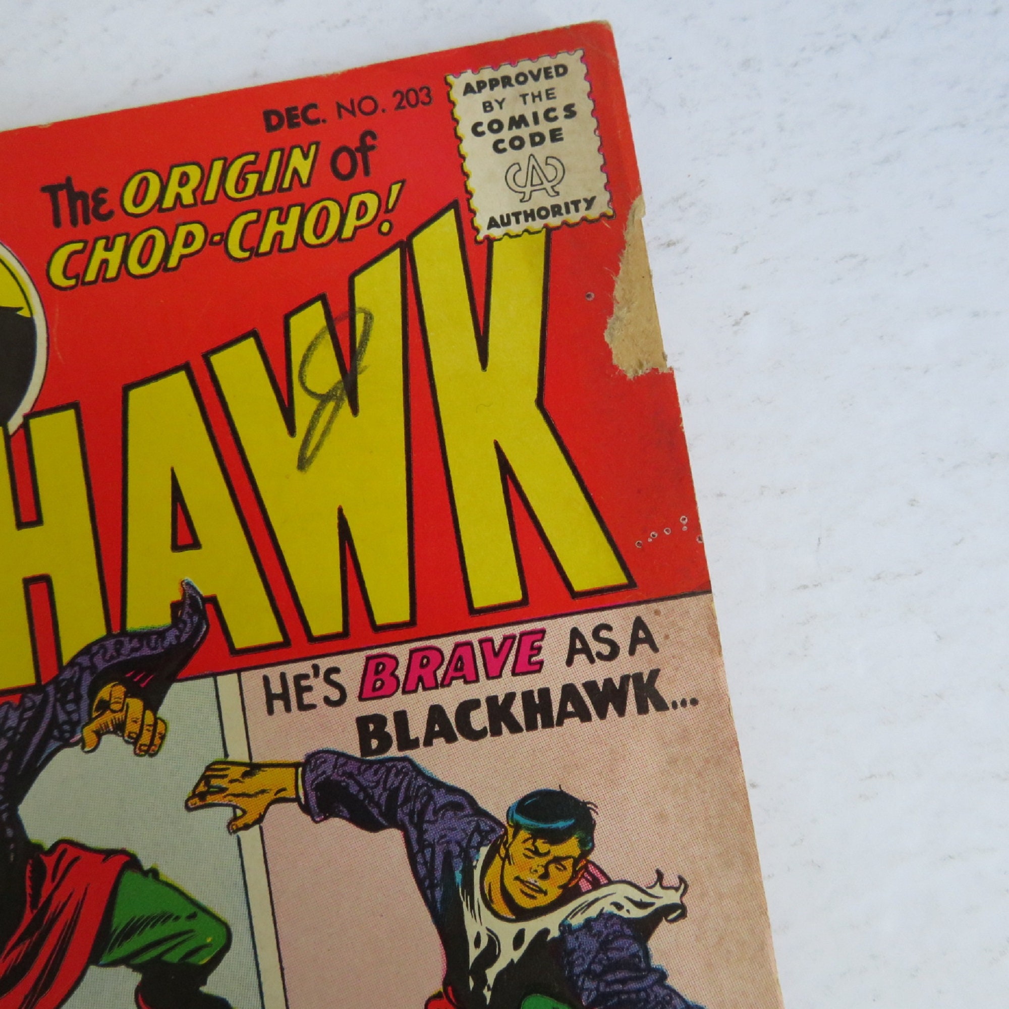 Blackhawk 203 1964 Origin of Chop Chop 1st series DC Comics Etsy