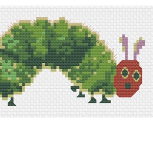 Caterpillar cross stitch pattern