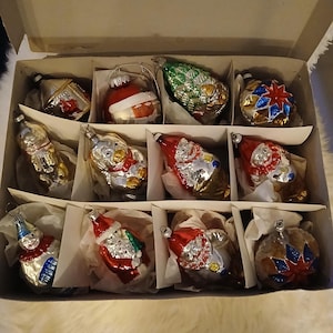 12 Vintage Christmas Ornaments Made in Western Germany