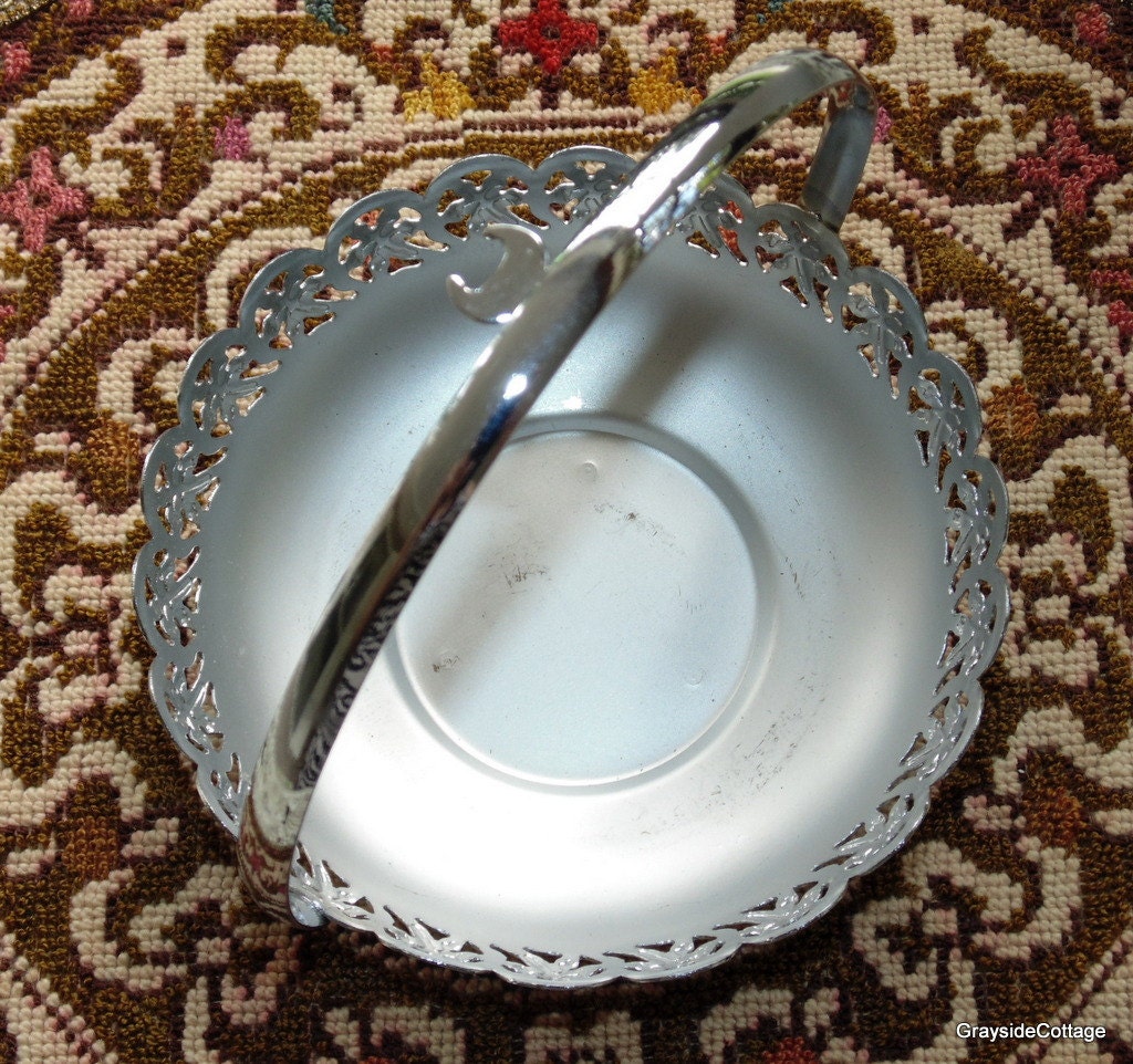 English Jam/Jelly Compote • Cobalt Blue Glass Bowl • Silver Filigree