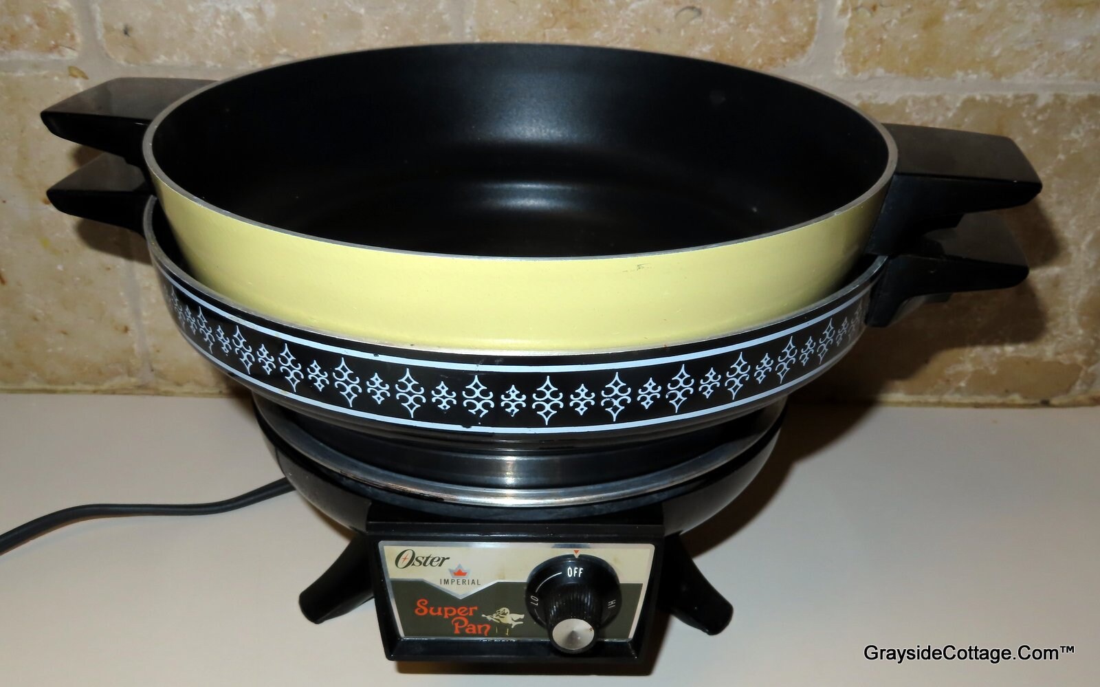 Oster Imperial Super Pan • Harvest Gold • Electric Skillet • Slow