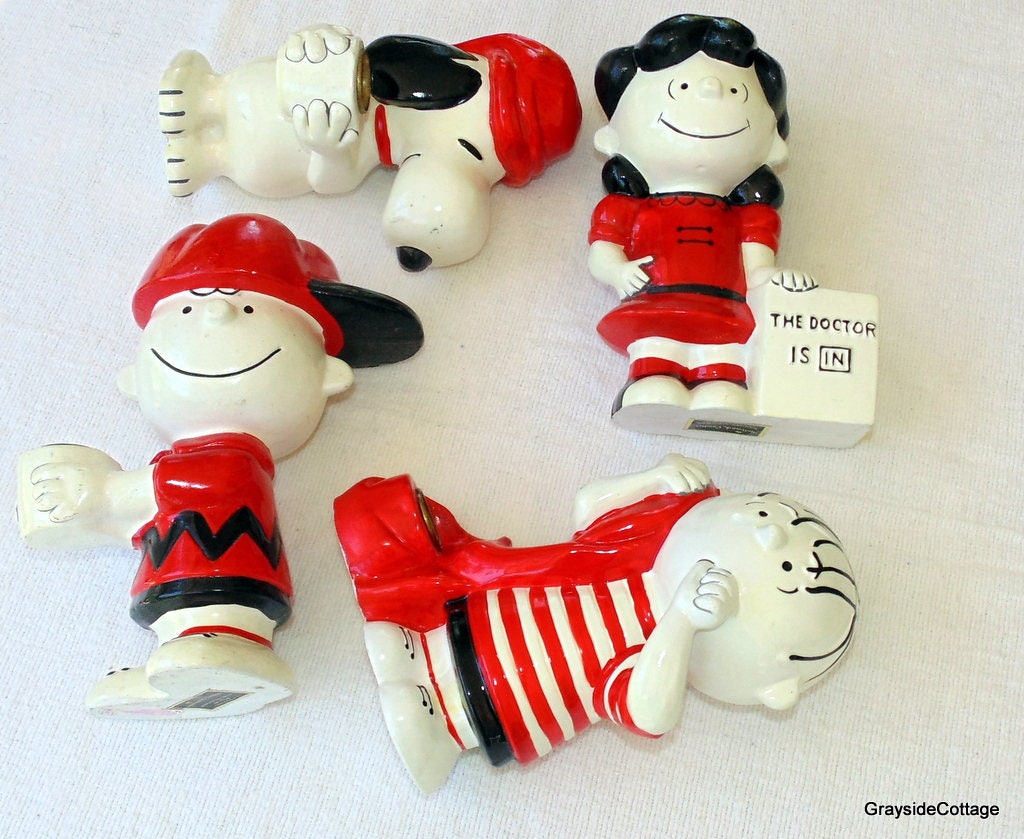 Peanuts Gang Candlestick Holders Presenting Charlie, Lucy, Linus and ...