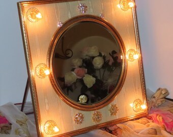 Vintage Matson Lighted Swivel Mirror • Vanity Makeup Mirror with Lights • Elegant Vanity Mirror • Hollywood Glam • FREE SHIPPING!