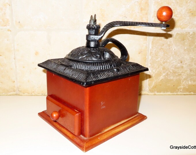 Vintage Coffee Grinder Cast Iron Grinder Manual Coffee Etsy