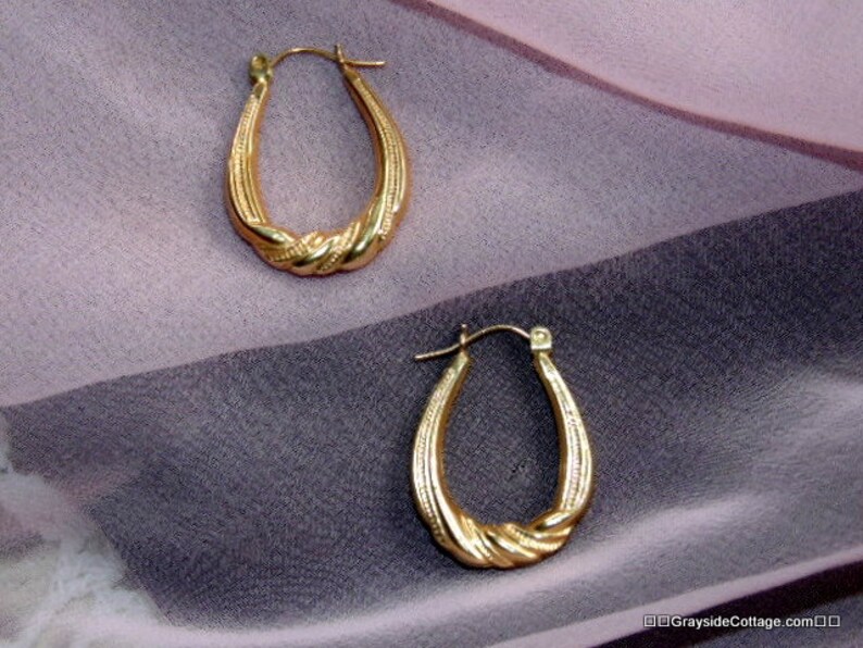 14k Gold Hoop Earrings \u2022 Yellow Gold Earrings \u2022 Gold Hoop Earrings \u2022 Hoop Earrings 14k \u2022 Twisted Hoops \u2022 14k Gold \u2022 FREE SHIPPING!