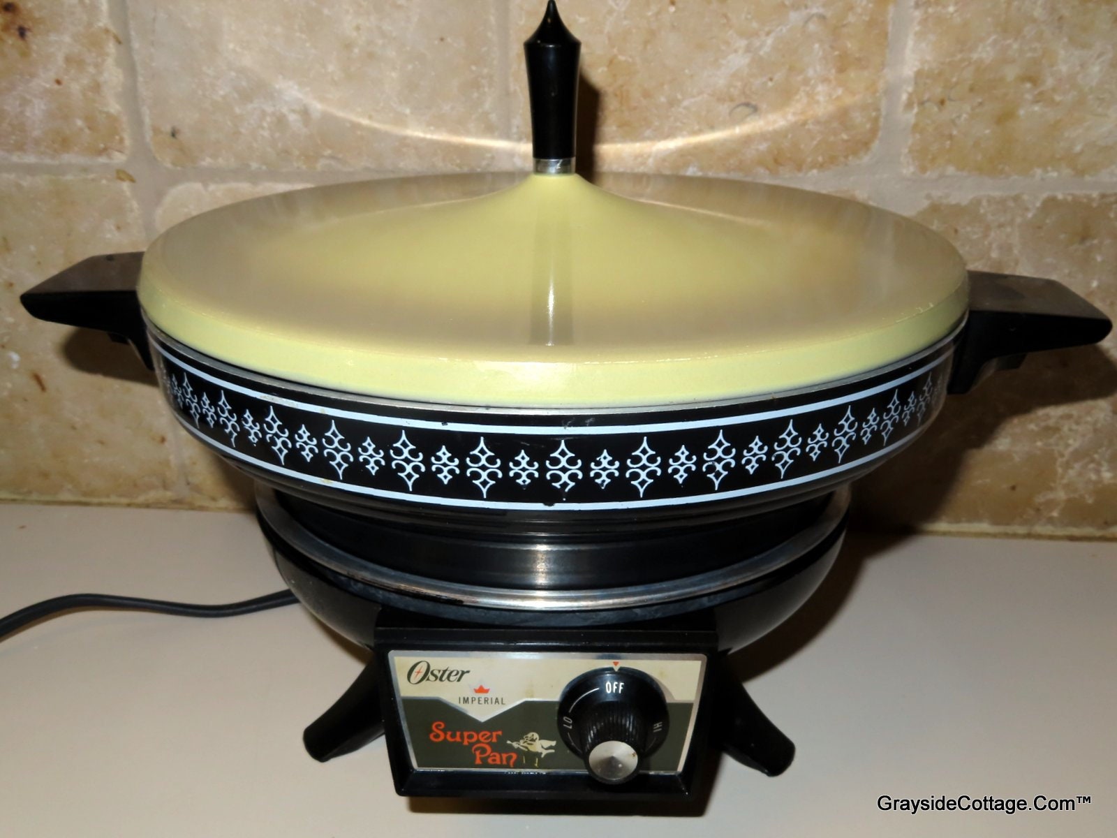 Oster Imperial Super Pan • Harvest Gold • Electric Skillet • Slow