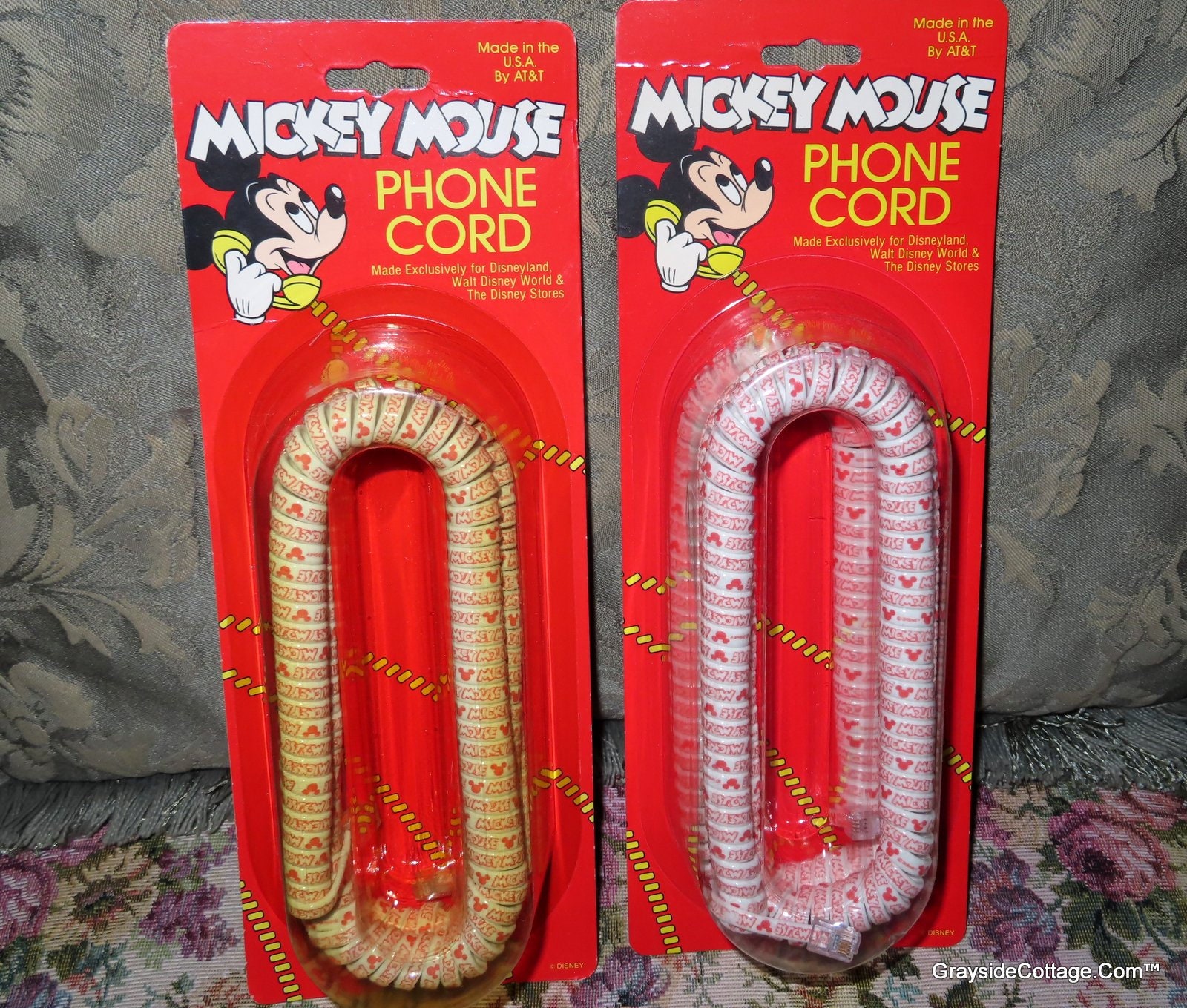Mickey Mouse Handset Phone Cord One Replacement 25ft Phone Etsy