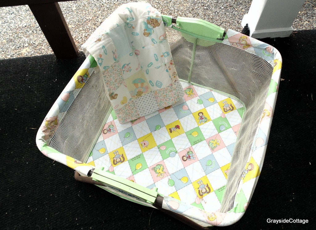 Cabbage Patch Doll with Cabbage Patch Playpen, Handmade Quilt and