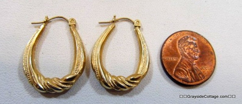 14k Gold Hoop Earrings \u2022 Yellow Gold Earrings \u2022 Gold Hoop Earrings \u2022 Hoop Earrings 14k \u2022 Twisted Hoops \u2022 14k Gold \u2022 FREE SHIPPING!