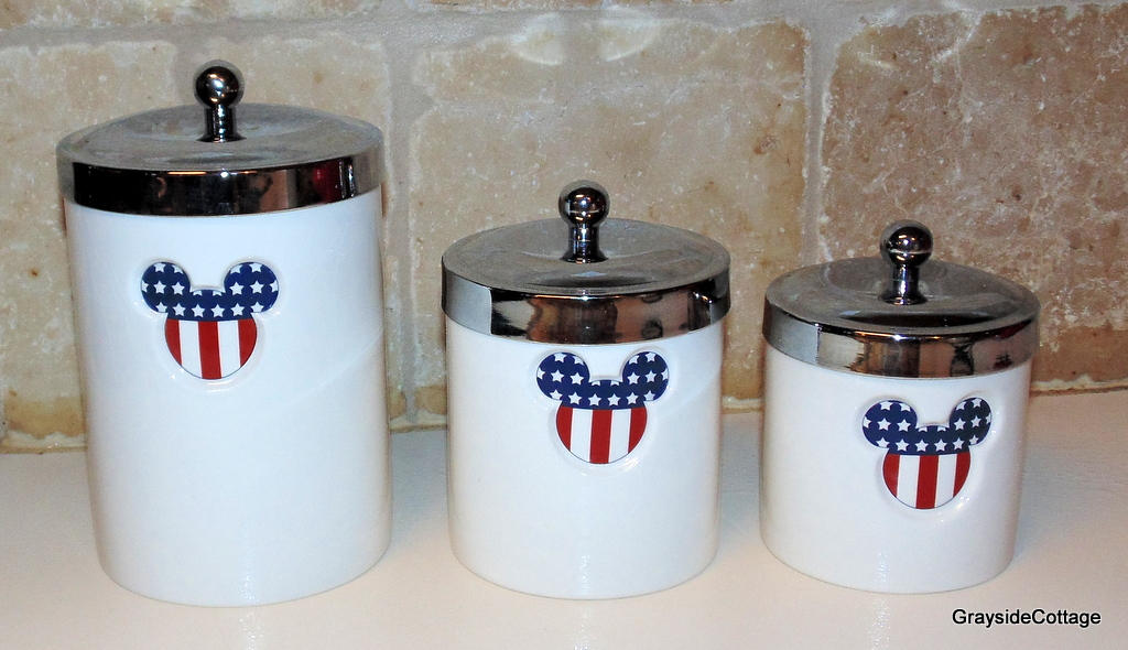 Red ceramic canister set