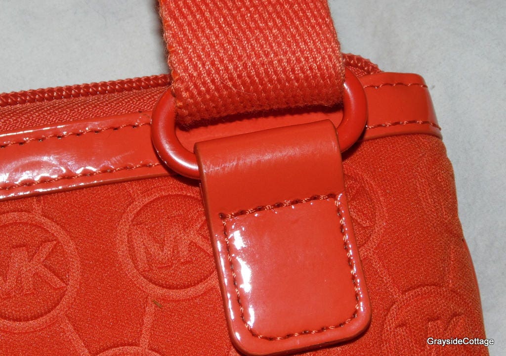 Michael Kors Crossbody Bag. Bright Orange Shoulder Purse. Patent