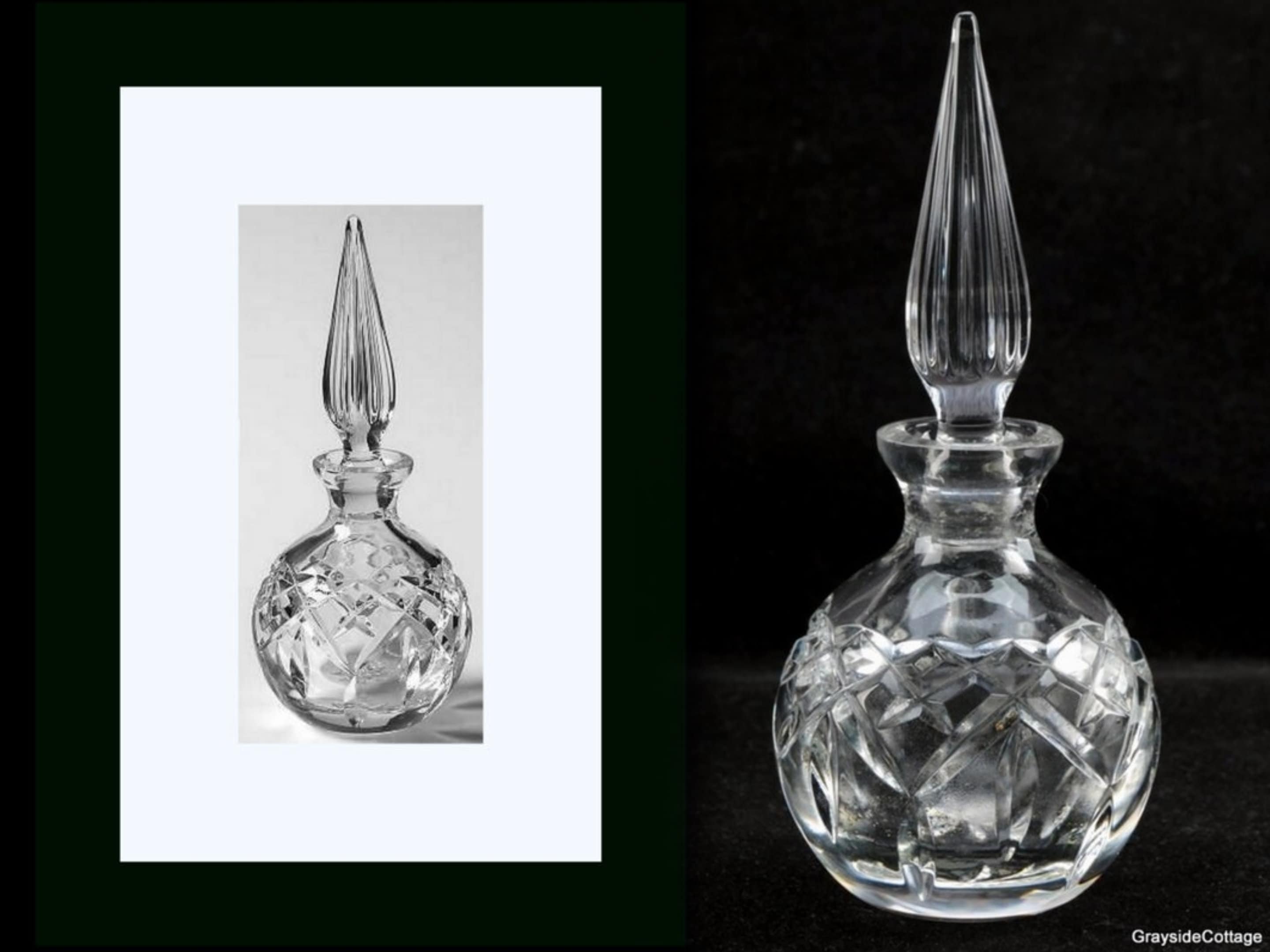 WATERFORD Perfume Bottle, Lismore • Authentic Waterford Cut Crystal
