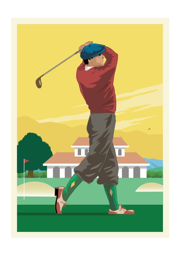 Vintage Golf Poster Vintage Golf Print Vintage Sports Print Etsy