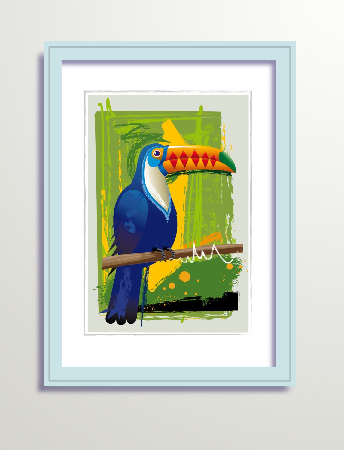 Toucan Poster Toucan Art impresión de tucán Tucán pintura Etsy