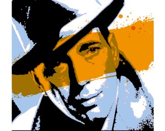 Cartel de la película vintage imprimible, cartel de la película imprimible, cartel del Art Déco, cartel de Humphrey Bogart, cartel de la película de la vendimia, cartel de la película, cartel de la película