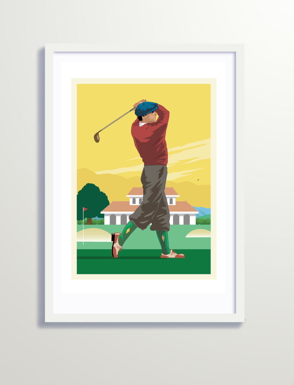 Vintage Golf Poster, Vintage Golf Print, Vintage Sports Print, Art Deco