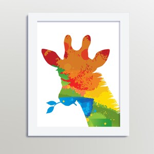 Cartel para imprimir, cartel jirafa, carteles infantiles para imprimir, para imprimir cartel Animal, descargable Animal Print, impresión de vivero, cartel Animal imagen 4