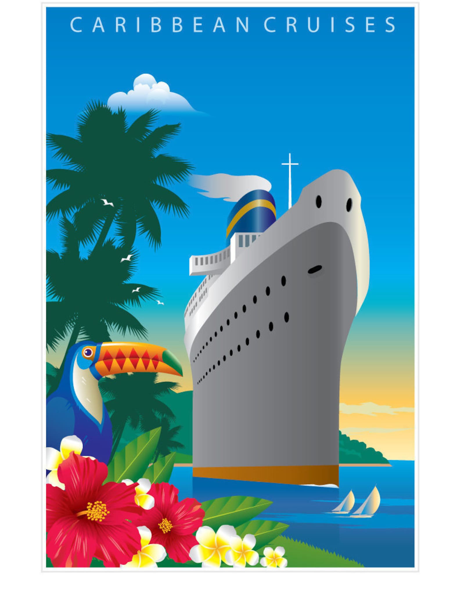 Vintage Travel Poster, Vintage Poster, Vintage Travel Print, Travel