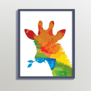 Cartel para imprimir, cartel jirafa, carteles infantiles para imprimir, para imprimir cartel Animal, descargable Animal Print, impresión de vivero, cartel Animal imagen 5