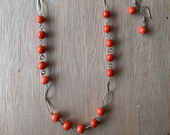 Natural Red Coral Necklace