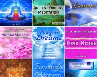 Calming and Relaxing Music and Audio CDs Bundle Collection for Meditation, Study, Panic Attacks, Sleeping Aid, Anxiety and Spa Music.