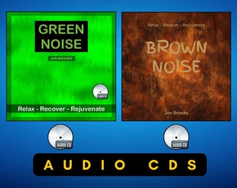 Green Noise and Brown Noise - 2 Audio CDs "Audio Therapy" for Tinnitus, Background Noise, Relaxation, Sleep and Sound Masking