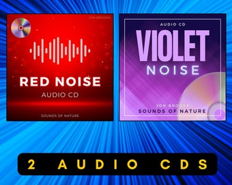 Red Noise Violet Noise - 2 Audio CDs  for Sleeping Aid, Tinnitus, Sound Masking, Background Noise, Relaxation, Meditation & Concentration