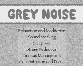 Grey Noise CD for Hyperacusis, Sleep, Tinnitus, Sound Masking and Meditation, Concentration and Focus (Sounds of Nature) Gray Noise Audio CD