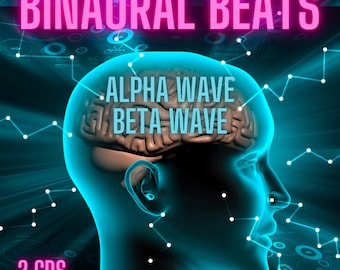 2 x Binaural Beats CDs Bundle - Alpha Wave and Beta Wave for Relaxation, Deep Sleep, Mental Focus, Concentration, Anxiety and Sound Masking