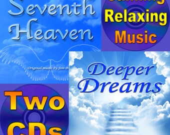 TWO MUSIC CDs - Calming Relaxing Music for Stress, Anxiety, Panic Attacks, Sleep, Babies, Meditation, Yoga, Zen, Mindfulness, Chill Out, Zen