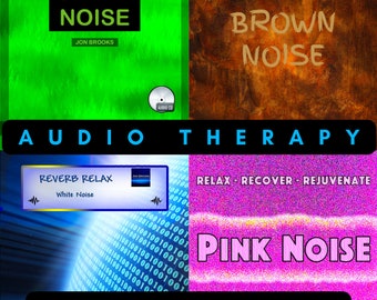 4 Audio CDs | Green Noise, White Noise, Pink Noise, Brown Noise for Sleeping, Background Noise, Relaxation and Tinnitus - Audio Therapy