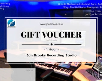 Recording Studio Experience (Gift Voucher) Stockport, UK