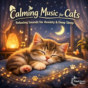 猫のための癒しの音楽CD – 不安を和らげ、深い眠りへ – TrackSonix アンビエント・ニューエイジ