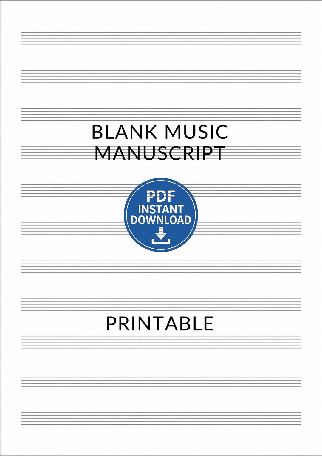 Songwriting Paper.pdf Blank Music Manuscript Paper – Printable Staff Paper for Composers ...