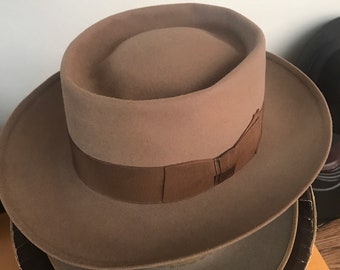 帽子 10s Vintage stetson Grand Prize 7 56cm John B Stetson Grand Prize 1900 Paris Fur Felt Bowler Hat 21