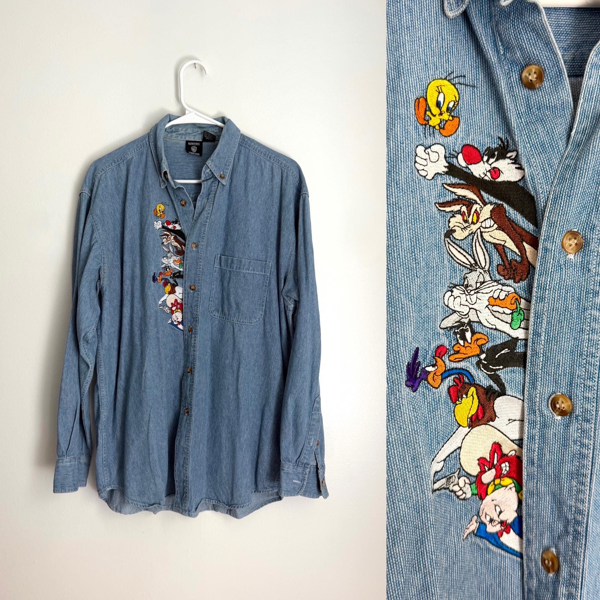 Looney Toons Denim Shirt - Etsy