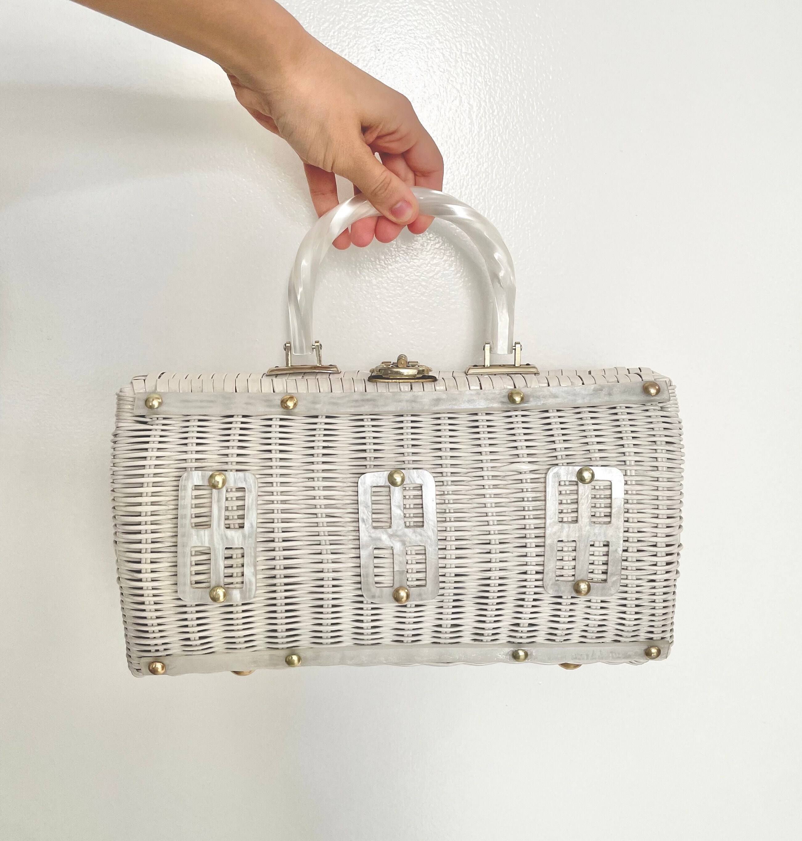 ★SCULPTOR★ Granny Lucite Handle Bag Ivory SC24S516IV White Lucite Handbag - Etsy