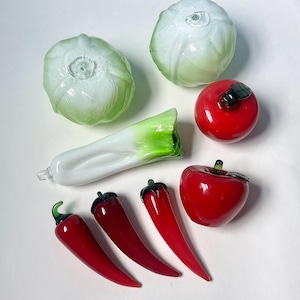 Vintage Murano Art Glass Mid Century Fruit and Vegetables - Sold Separately