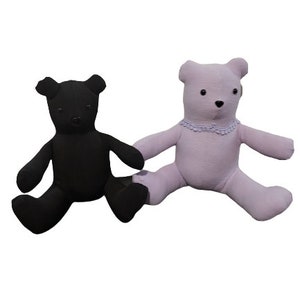 Memory Bear made from a loved one&#39;s clothing, Memory Gift, dog memory gift, Memory teddy bear, Memory Patch