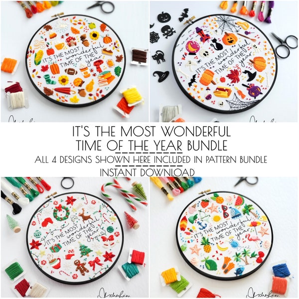 It's The Most Wonderful Time Of The Year BUNDLE - DIY Digital Download, PDF Pattern, Seasonal Patterns (BeCoProductions)