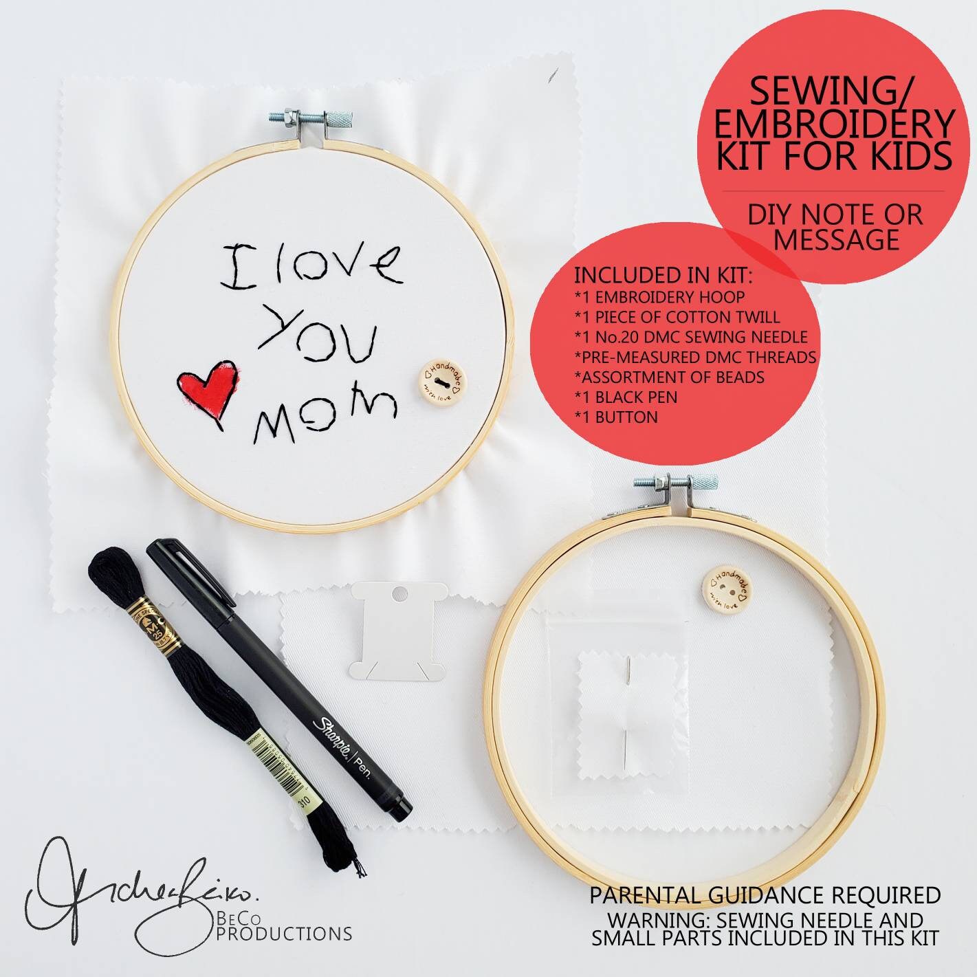 Cat Lover Gift: Sarcastic, Funny Embroidery Kit 