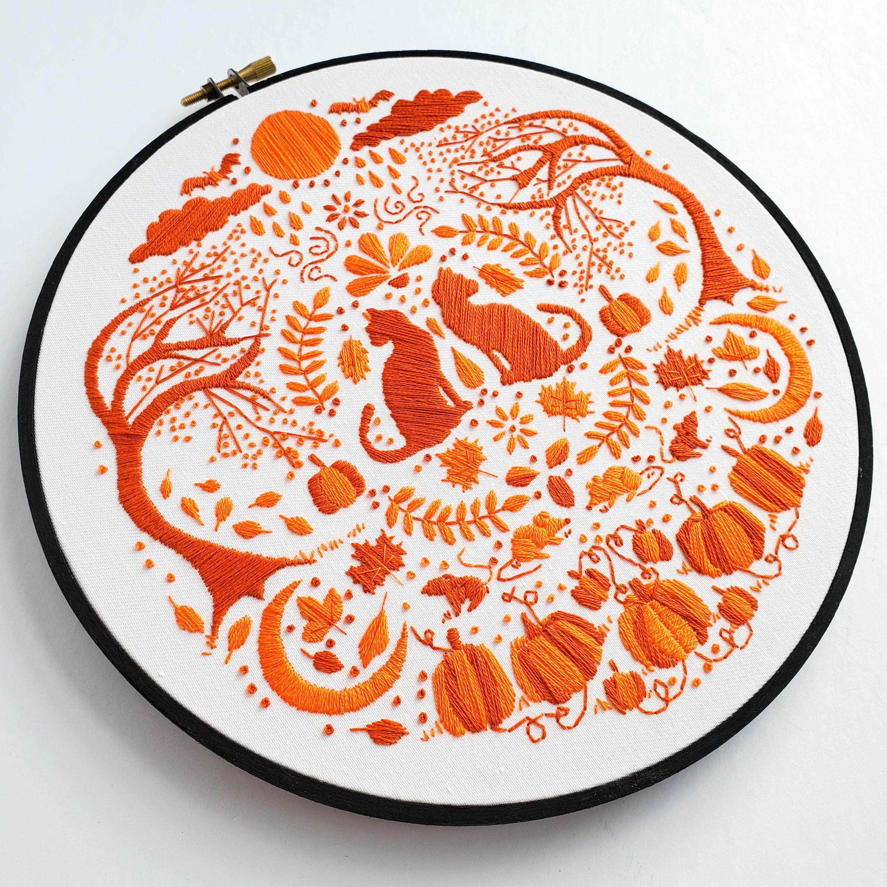OCTOBER Monthly Monochromatic Folk Art Inspired Series - PDF Digital ...