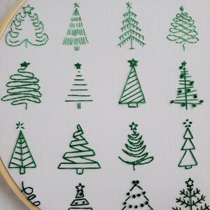 Christmas Tree Print - PDF Digital Download Embroidery Pattern & Guide ...
